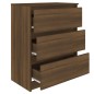 vidaXL Aparador de madera contrachapada roble marrón 60x35x76 cm vidaXL Aparador de madera contrachapada roble marrón 60x35x76 cm