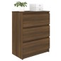 vidaXL Aparador de madera contrachapada roble marrón 60x35x76 cm vidaXL Aparador de madera contrachapada roble marrón 60x35x76 cm