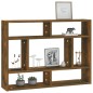 vidaXL Estantería de pared contrachapada roble ahumado 75x16x55 cm vidaXL Estantería de pared contrachapada roble ahumado 75x16x55 cm
