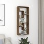 vidaXL Estantería pared madera contrachapada marrón roble 36x16x90 cm vidaXL Estantería pared madera contrachapada marrón roble 36x16x90 cm