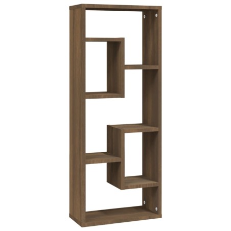 vidaXL Estantería pared madera contrachapada marrón roble 36x16x90 cm
