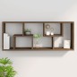 vidaXL Estantería pared madera contrachapada marrón roble 36x16x90 cm vidaXL Estantería pared madera contrachapada marrón roble 36x16x90 cm