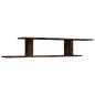 vidaXL Estante de pared TV contrachapado roble ahumado 125x18x23 cm