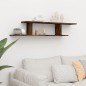 vidaXL Estante de pared TV contrachapado roble ahumado 125x18x23 cm