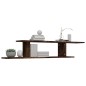 vidaXL Estante de pared TV contrachapado roble ahumado 125x18x23 cm