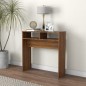 vidaXL Mesa consola madera contrachapada roble marrón 78x30x80 cm