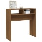 vidaXL Mesa consola madera contrachapada roble marrón 78x30x80 cm