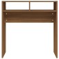 vidaXL Mesa consola madera contrachapada roble marrón 78x30x80 cm