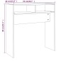 vidaXL Mesa consola madera contrachapada roble marrón 78x30x80 cm
