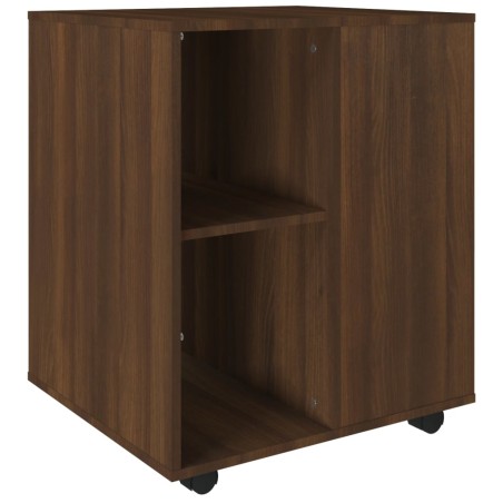 vidaXL Armario con ruedas madera contrachapada roble marrón 60x53x72cm