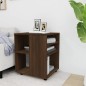 vidaXL Armario con ruedas madera contrachapada roble marrón 60x53x72cm vidaXL Armario con ruedas madera contrachapada roble marrón 60x53x72cm