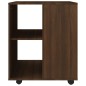 vidaXL Armario con ruedas madera contrachapada roble marrón 60x53x72cm vidaXL Armario con ruedas madera contrachapada roble marrón 60x53x72cm