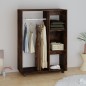 vidaXL Armario madera contrachapada color roble ahumado 80x40x110 cm vidaXL Armario madera contrachapada color roble ahumado 80x40x110 cm