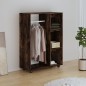 vidaXL Armario madera contrachapada color roble ahumado 80x40x110 cm vidaXL Armario madera contrachapada color roble ahumado 80x40x110 cm
