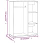 vidaXL Armario madera contrachapada color roble ahumado 80x40x110 cm vidaXL Armario madera contrachapada color roble ahumado 80x40x110 cm