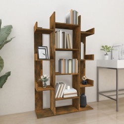 vidaXL Estantería de madera contrachapada roble ahumado 86x25,5x140 cm