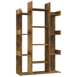 vidaXL Estantería de madera contrachapada roble ahumado 86x25,5x140 cm