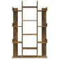 vidaXL Estantería de madera contrachapada roble ahumado 86x25,5x140 cm vidaXL Estantería de madera contrachapada roble ahumado 86x25,5x140 cm