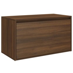 vidaXL Banco pasillo madera contrachapada roble marrón 80x40x45 cm