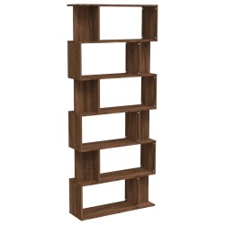 vidaXL Estantería/Biombo madera contrachapada marrón roble 80x24x192cm