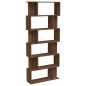 vidaXL Estantería/Biombo madera contrachapada marrón roble 80x24x192cm