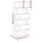 vidaXL Estantería/Biombo madera contrachapada marrón roble 80x24x192cm