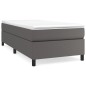 vidaXL Estructura de cama box spring cuero sintético gris 100x200 cm vidaXL Estructura de cama box spring cuero sintético gris 100x200 cm