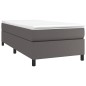 vidaXL Estructura de cama box spring cuero sintético gris 100x200 cm vidaXL Estructura de cama box spring cuero sintético gris 100x200 cm