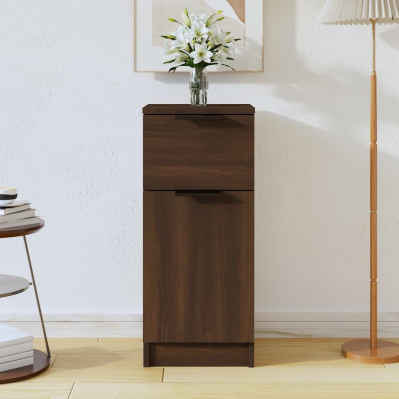 vidaXL Aparador madera contrachapada color roble marrón 30x30x70 cm