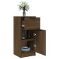 vidaXL Aparador madera contrachapada color roble marrón 30x30x70 cm