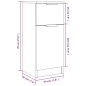 vidaXL Aparador madera contrachapada color roble marrón 30x30x70 cm