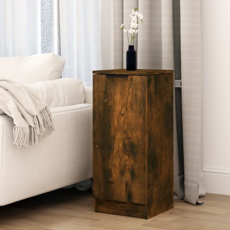 vidaXL Aparador madera contrachapada color roble ahumado 30x30x70 cm