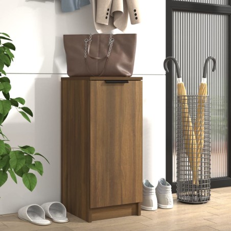 vidaXL Mueble zapatero madera contrachapada marrón roble 30x35x70 cm