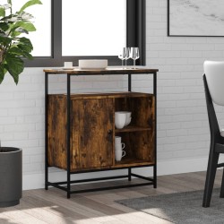 vidaXL Aparador madera de ingeniería roble ahumado 69x35x80 cm