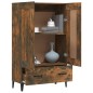 vidaXL Aparador de madera contrachapada roble ahumado 70x31x115 cm vidaXL Aparador de madera contrachapada roble ahumado 70x31x115 cm