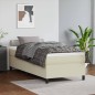 vidaXL Estructura de cama box spring cuero sintético crema 90x190 cm vidaXL Estructura de cama box spring cuero sintético crema 90x190 cm