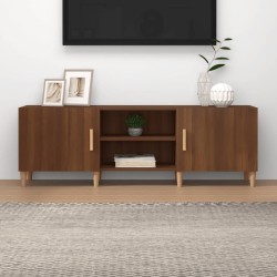 vidaXL Mueble de TV madera contrachapada marrón roble 150x30x50 cm