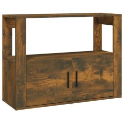 vidaXL Aparador madera contrachapada color roble ahumado 80x30x60 cm