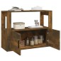 vidaXL Aparador madera contrachapada color roble ahumado 80x30x60 cm vidaXL Aparador madera contrachapada color roble ahumado 80x30x60 cm