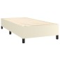 vidaXL Estructura de cama box spring cuero sintético crema 90x190 cm vidaXL Estructura de cama box spring cuero sintético crema 90x190 cm