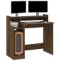vidaXL Escritorio con LED madera ingeniería marrón roble 97x45x90 cm vidaXL Escritorio con LED madera ingeniería marrón roble 97x45x90 cm