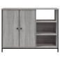 vidaXL Aparador de madera de ingeniería gris Sonoma 100x33x75 cm