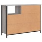 vidaXL Aparador de madera de ingeniería gris Sonoma 100x33x75 cm
