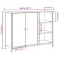 vidaXL Aparador de madera de ingeniería gris Sonoma 100x33x75 cm