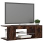 vidaXL Mueble de TV con luces LED color roble ahumado 90x39x30 cm