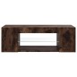 vidaXL Mueble de TV con luces LED color roble ahumado 90x39x30 cm