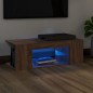vidaXL Mueble de TV con luces LED color roble marrón 90x39x30 cm vidaXL Mueble de TV con luces LED color roble marrón 90x39x30 cm