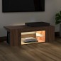 vidaXL Mueble de TV con luces LED color roble marrón 90x39x30 cm vidaXL Mueble de TV con luces LED color roble marrón 90x39x30 cm