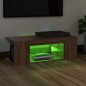 vidaXL Mueble de TV con luces LED color roble marrón 90x39x30 cm vidaXL Mueble de TV con luces LED color roble marrón 90x39x30 cm