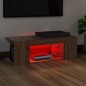 vidaXL Mueble de TV con luces LED color roble marrón 90x39x30 cm vidaXL Mueble de TV con luces LED color roble marrón 90x39x30 cm